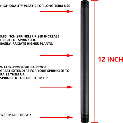 6Pcs 1/2 Inch Male to Female Sprinkler Extensions
