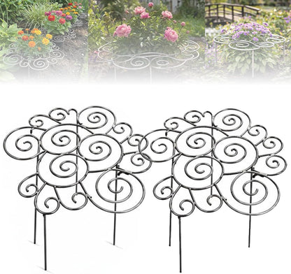 Metal Plant Support Ring for Garden,2026 New Peony Cages Stand,Decorative Grow Through Rings, Stackable Houseplant Stake, Dahlia Cage,Outdoor Orchid Clip Flower Support Frame