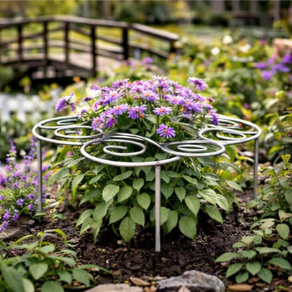 Metal Plant Support Ring for Garden,2026 New Peony Cages Stand,Decorative Grow Through Rings, Stackable Houseplant Stake, Dahlia Cage,Outdoor Orchid Clip Flower Support Frame
