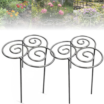Metal Plant Support Ring for Garden,2026 New Peony Cages Stand,Decorative Grow Through Rings, Stackable Houseplant Stake, Dahlia Cage,Outdoor Orchid Clip Flower Support Frame