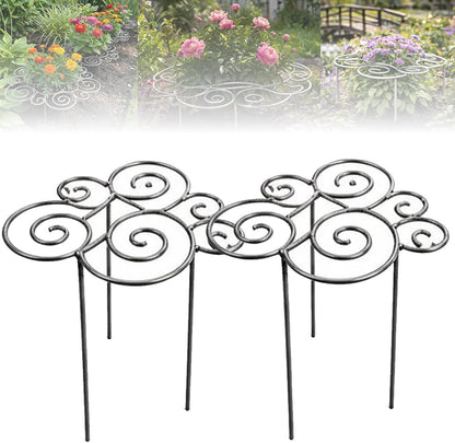 Metal Plant Support Ring for Garden,2026 New Peony Cages Stand,Decorative Grow Through Rings, Stackable Houseplant Stake, Dahlia Cage,Outdoor Orchid Clip Flower Support Frame