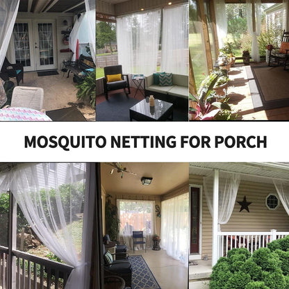 Mosquito Netting for Porch/Patio/Canopy/Garden, Outdoor Sheer Tulle Curtains Mesh Net, Decoration Netting for Party Wedding Arch Draping&Ceiling Drapes Fabric, Beige 54x108in
