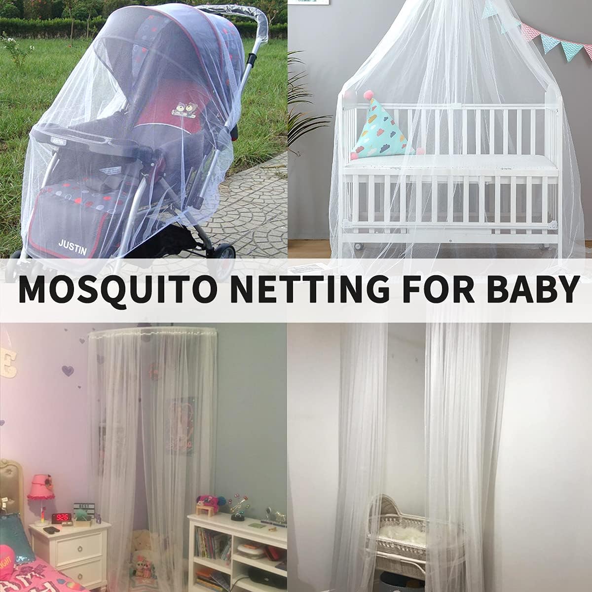 Mosquito Netting for Porch/Patio/Canopy/Garden, Outdoor Sheer Tulle Curtains Mesh Net, Decoration Netting for Party Wedding Arch Draping&Ceiling Drapes Fabric, Beige 54x108in