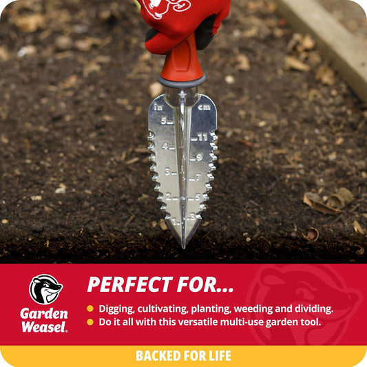Multi-Use Transplanter Trowel for Digging Planting Weeding