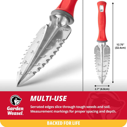Multi-Use Transplanter Trowel for Digging Planting Weeding