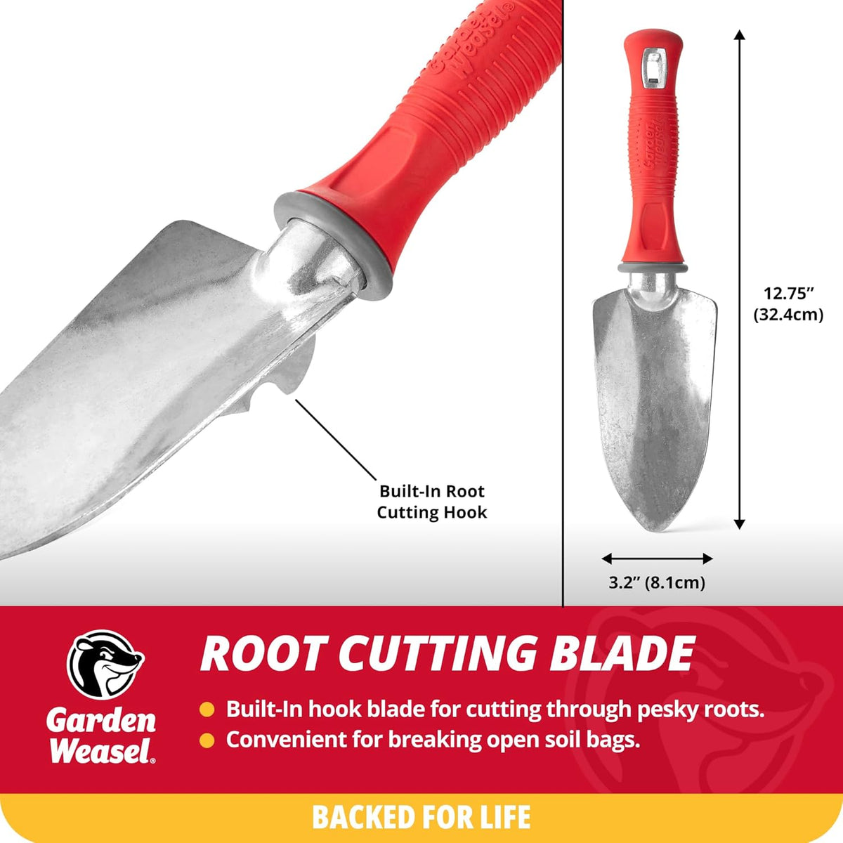 Multi-Use Transplanter Trowel for Digging Planting Weeding