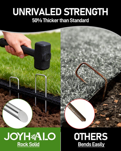 120 Pack 6 Inch 11 Gauge Galvanized Landscape Staples