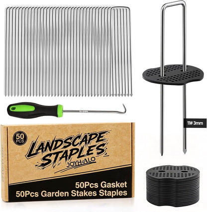 120 Pack 6 Inch 11 Gauge Galvanized Landscape Staples