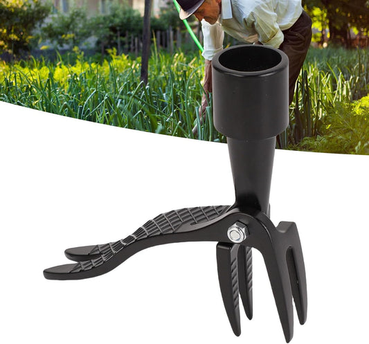 Weed Puller Tool 4 Claw Steel Stand Up Puller Weeder Tool Easily Remove Weeds Without Bending, Pulling, Kneeling (No Handle)