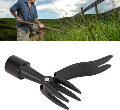 Weed Puller Tool 4 Claw Steel Stand Up Puller Weeder Tool Easily Remove Weeds Without Bending, Pulling, Kneeling (No Handle)