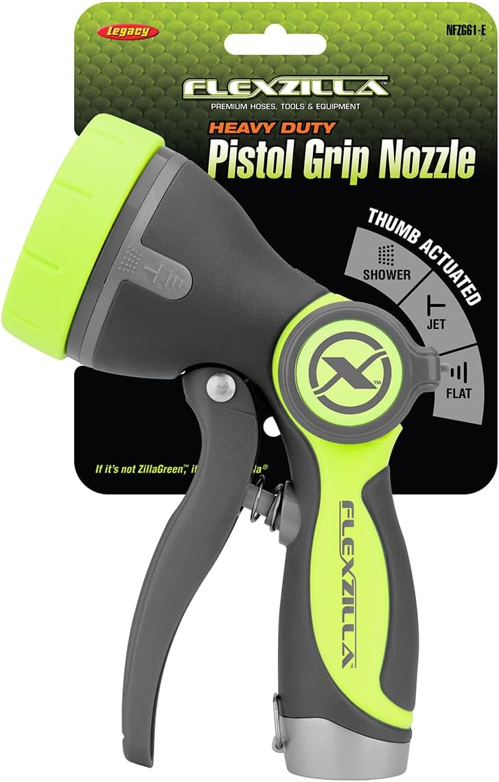 Heavy Duty Pistol Grip Garden Hose Nozzle Sprayer with Comfortable Grip & Durable Construction