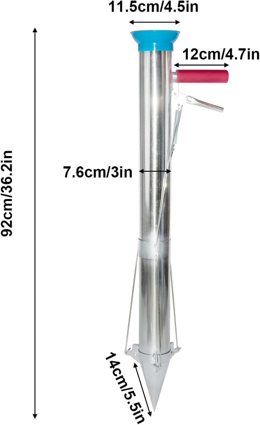 Seedling Transplanter Long Handled Bulb Planter Tools Stainless Steel