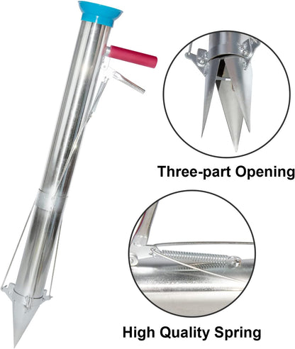Seedling Transplanter Long Handled Bulb Planter Tools Stainless Steel