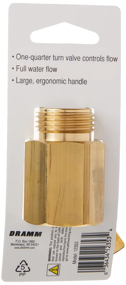 12353 Heavy-Duty Brass Shut-Off Valve