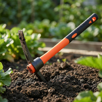3 PCS 15 Inch Pick Mattock Hoe, 1.5Lbs Forged Adze Pick with Fiberglass Handle, Weeding Mattock Hoe Garden Pickaxe for Loosening, and Cultivating Vegetable Gardens or Flower Beds