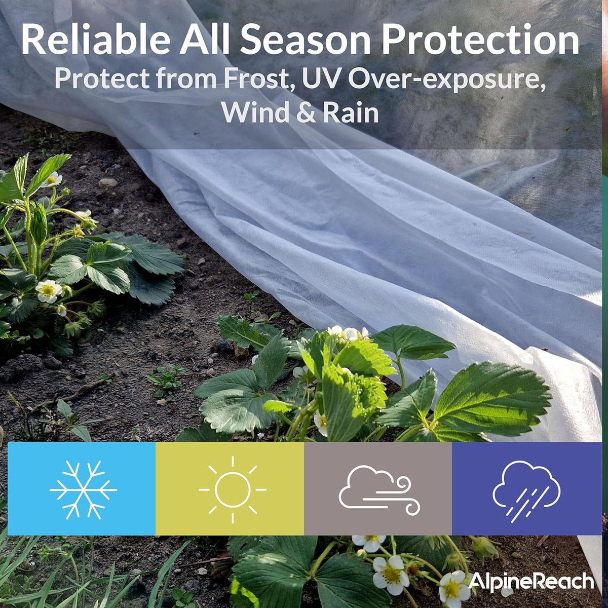 Plant Covers Frost & Sun Protection 10 x 30 ft - Thick 1.2 oz/yd² Freeze Blanket to Low 28 °F Temperatures Floating Row, Garden Fabric Material, Protect in Winter Cold, Gardening Down
