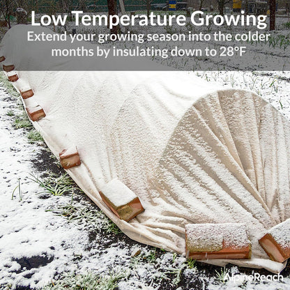 Plant Covers Frost & Sun Protection 10 x 30 ft - Thick 1.2 oz/yd² Freeze Blanket to Low 28 °F Temperatures Floating Row, Garden Fabric Material, Protect in Winter Cold, Gardening Down