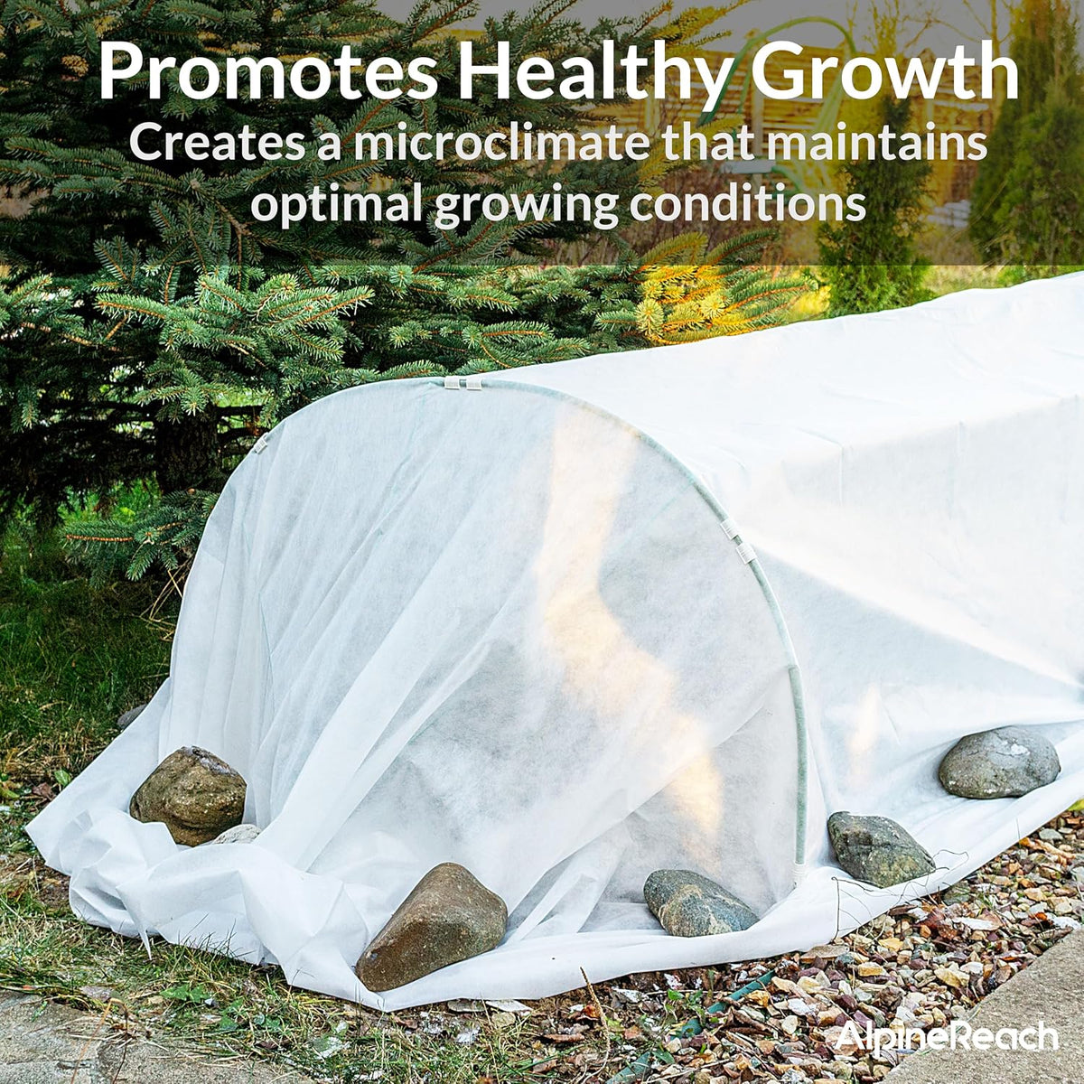 Plant Covers Frost & Sun Protection 10 x 30 ft - Thick 1.2 oz/yd² Freeze Blanket to Low 28 °F Temperatures Floating Row, Garden Fabric Material, Protect in Winter Cold, Gardening Down