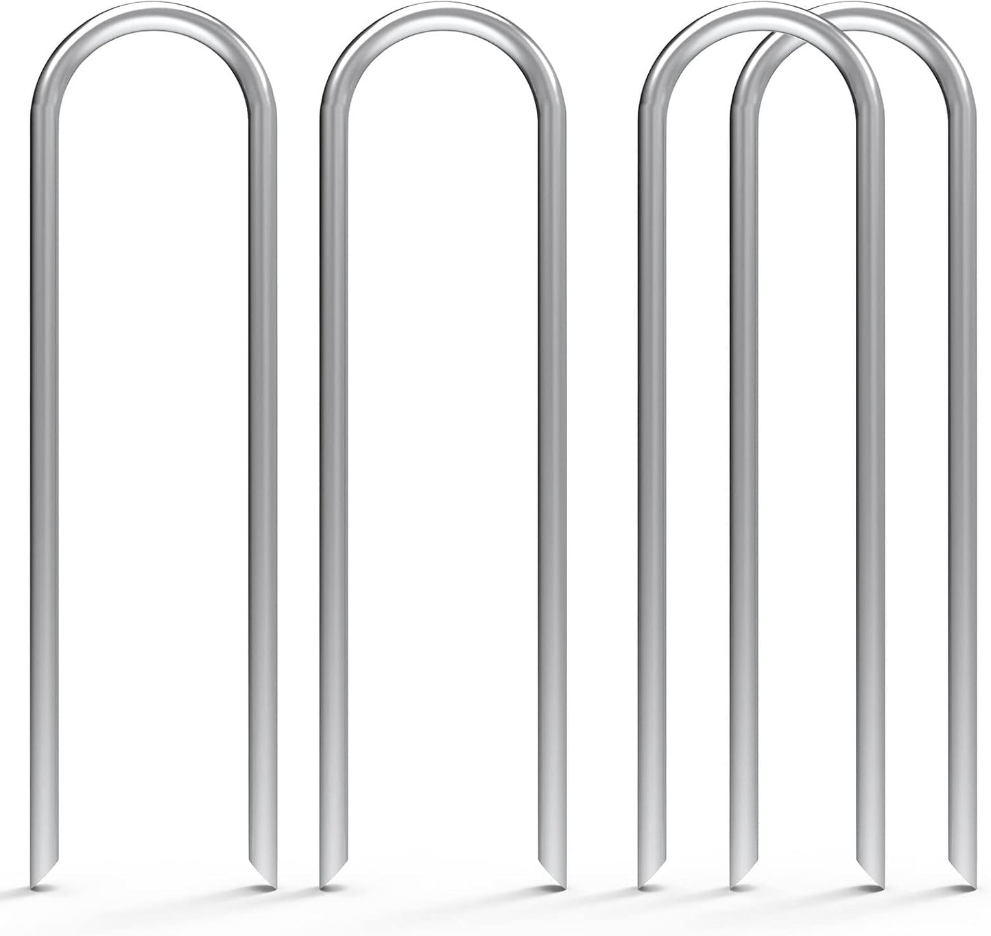 6 Inch 100 Pack U Shaped Galvanized Drip Irrigation Stakes 11 Gauge