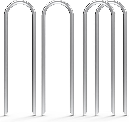 6 Inch 100 Pack U Shaped Galvanized Drip Irrigation Stakes 11 Gauge