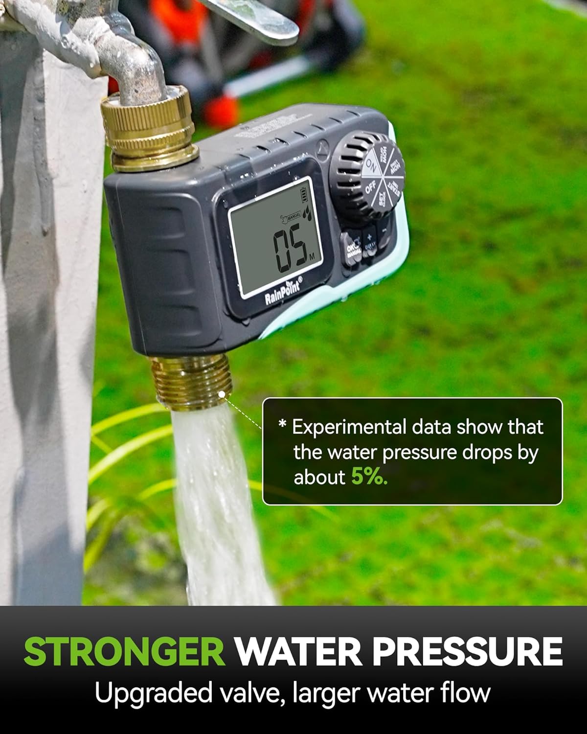 Sprinkler Timer, 100% Metal Pipe Water Timer for Garden Hose, Programmable Hose Controller for Watering, Sprinkler Controller with Manual Watering/Rain Delay for Outdoor Lawn & Garden (1PCS)