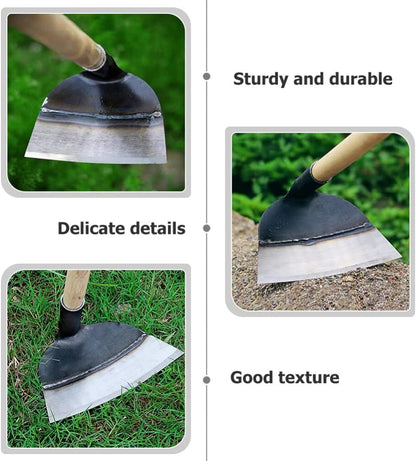 Heavy Duty Garden Hoe Tool Solid Steel Hand Hoe for Weeding Digging Soil Loosening and Planting in Backyard and Farm