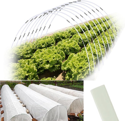 Greenhouse Hoops 20pcs, Garden Hoops for 1-3.5ft Wide Raised Bed, 5 Sets of 5.6ft Long Super Bendable Fiberglass Support Frame, Small Garden Tunnel for Row Cover (S Size)
