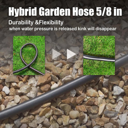 15FT Female to Female Leader Hose, 5/8 in, 3/4 GHT Brass Fittings