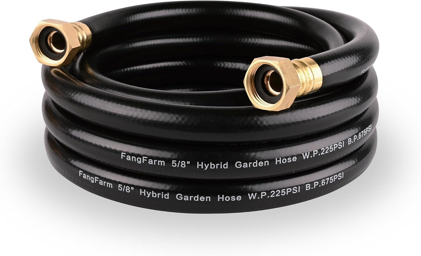 15FT Female to Female Leader Hose, 5/8 in, 3/4 GHT Brass Fittings
