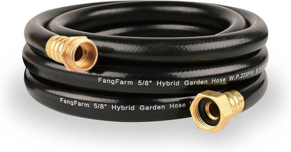 15FT Female to Female Leader Hose, 5/8 in, 3/4 GHT Brass Fittings