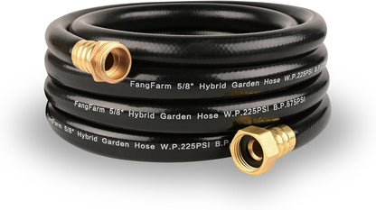 15FT Female to Female Leader Hose, 5/8 in, 3/4 GHT Brass Fittings