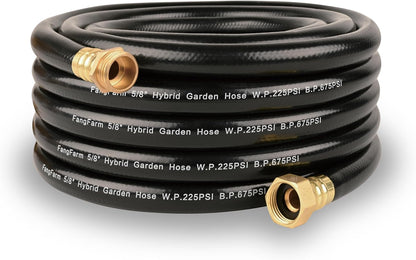 15FT Female to Female Leader Hose, 5/8 in, 3/4 GHT Brass Fittings