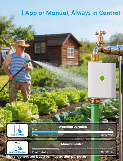 WiFi Water Timer for Garden Hose, Rain Skip, Hub Included, IP65