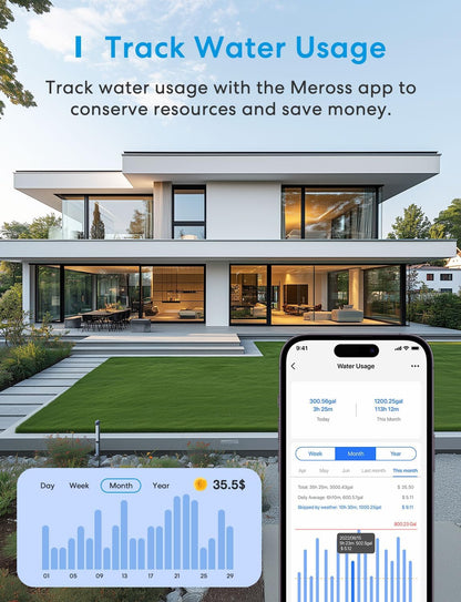 WiFi Water Timer for Garden Hose, Rain Skip, Hub Included, IP65