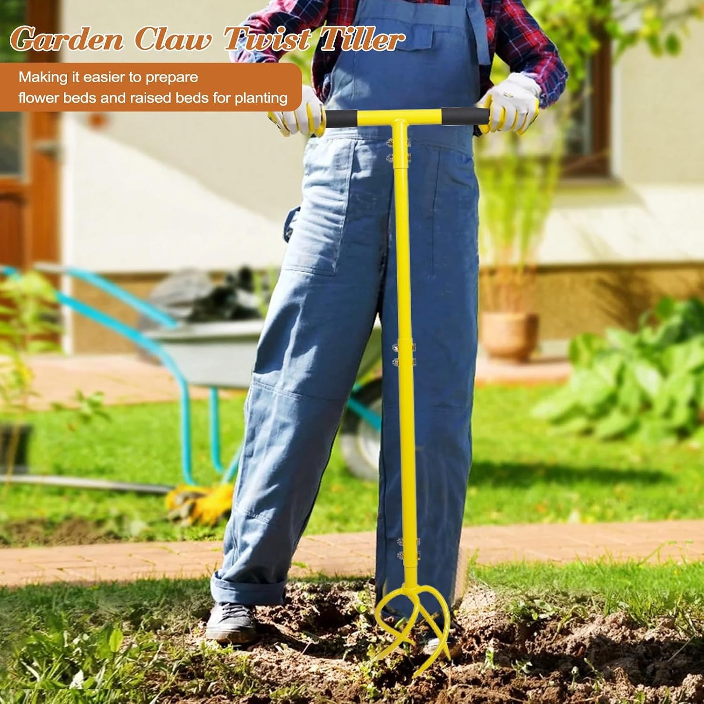 Hand Tiller, Twist Garden Claw Cultivator for Soil loosening