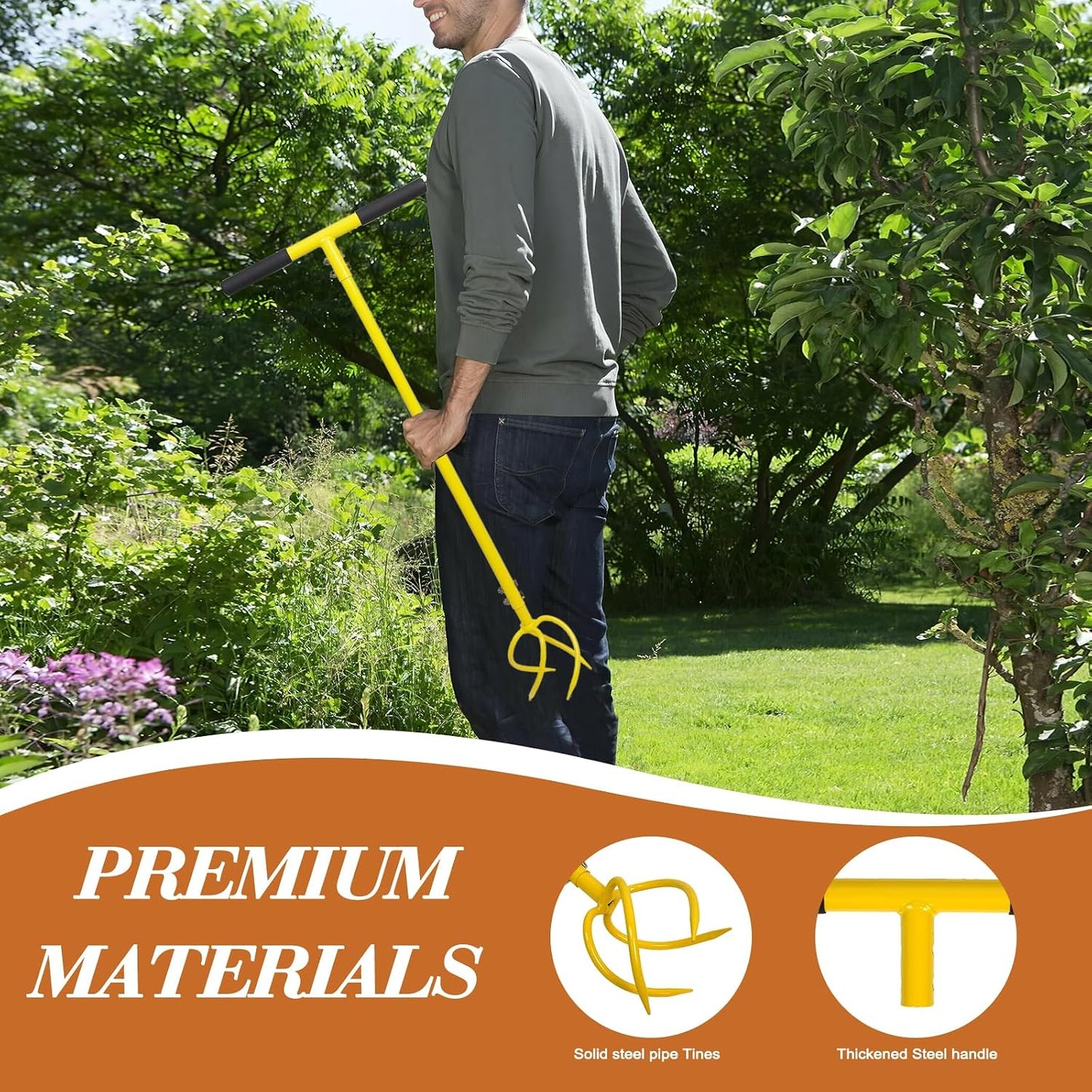 Hand Tiller, Twist Garden Claw Cultivator for Soil loosening