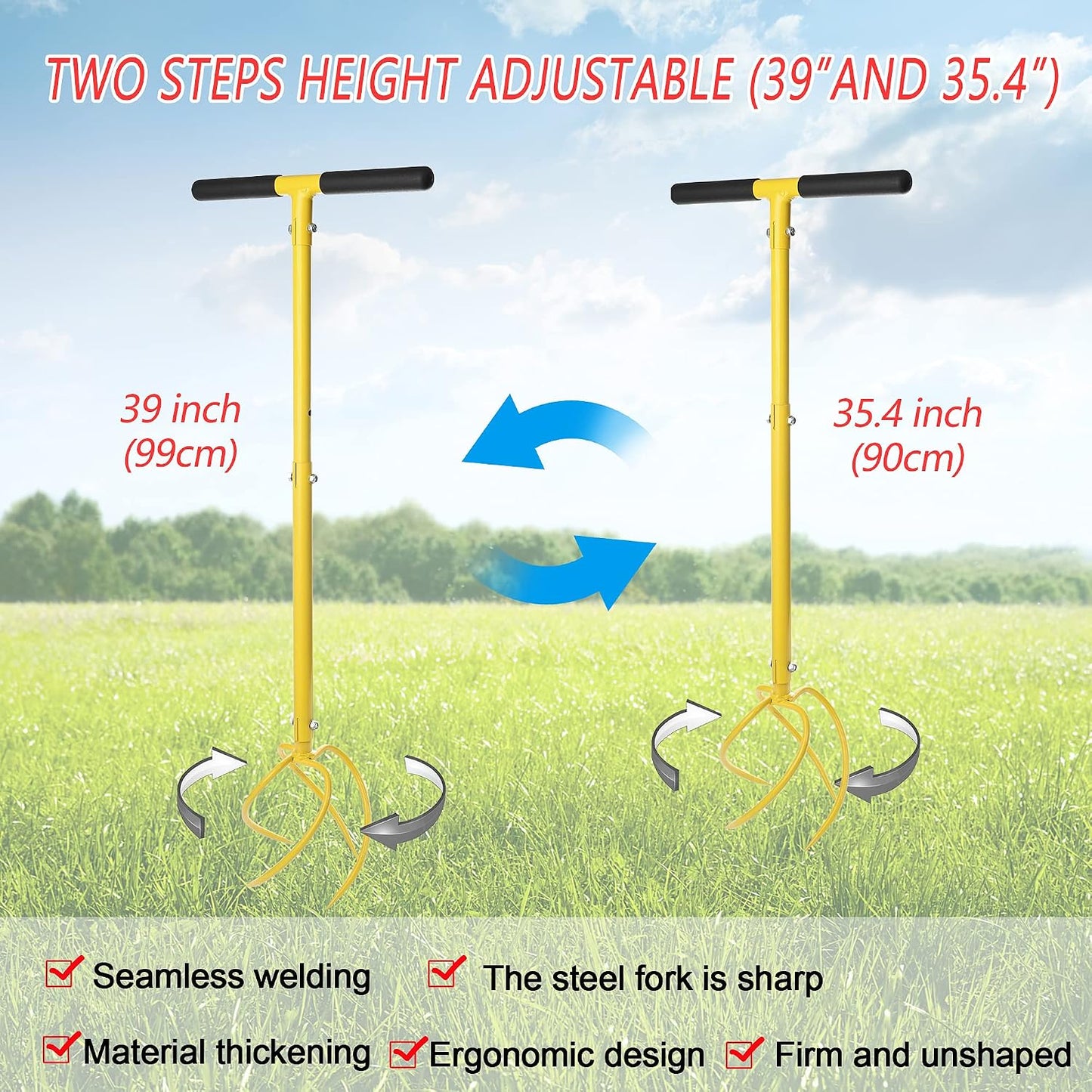 Hand Tiller, Twist Garden Claw Cultivator for Soil loosening