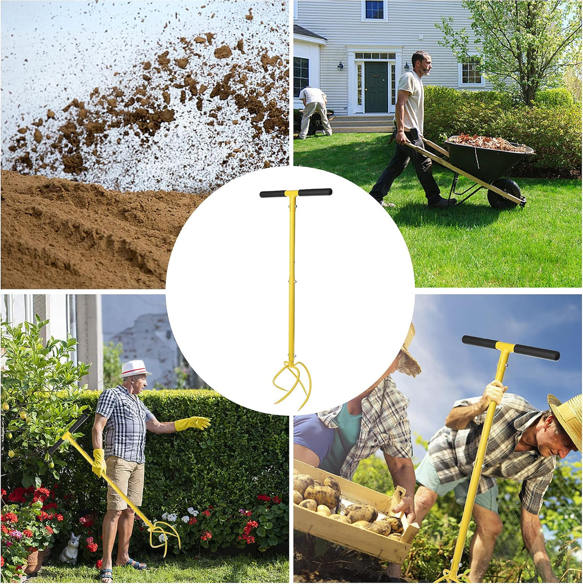 Hand Tiller, Twist Garden Claw Cultivator for Soil loosening