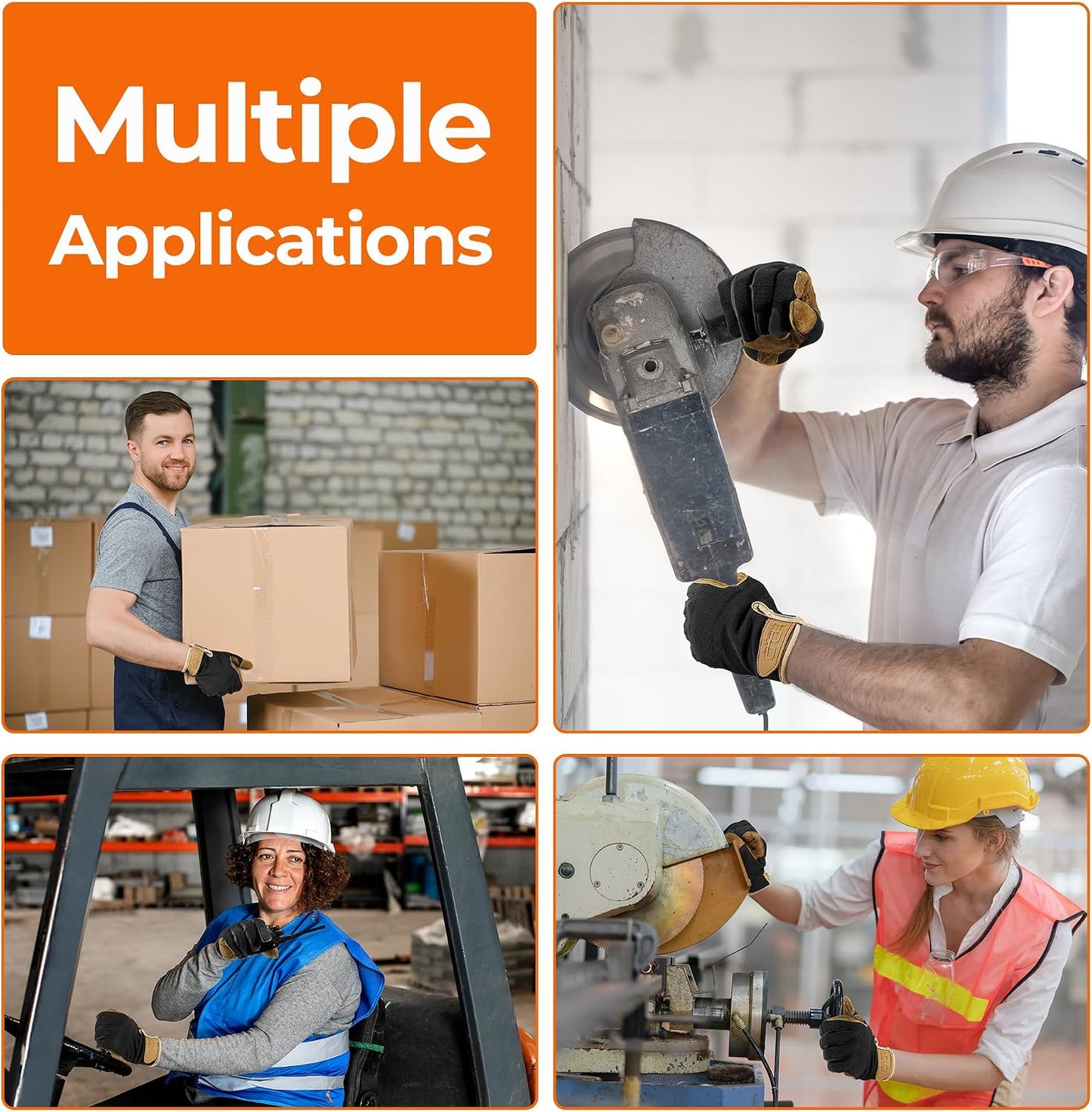 Work Gloves for Men & Women, Utility Mechanic Working Gloves Touch Screen, Flexible Gardening Gloves for Yard