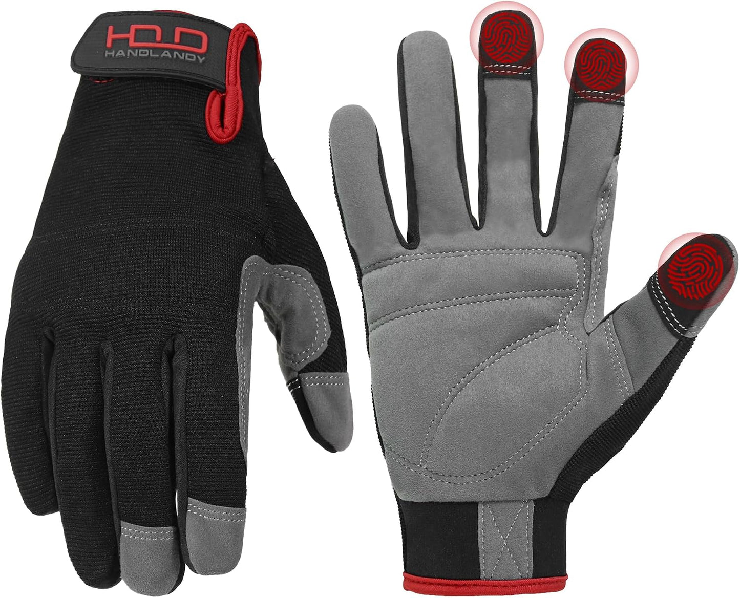 Work Gloves for Men & Women, Utility Mechanic Working Gloves Touch Screen, Flexible Gardening Gloves for Yard