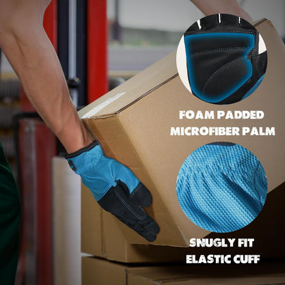 Work Gloves for Men & Women, Utility Mechanic Working Gloves Touch Screen, Flexible Gardening Gloves for Yard