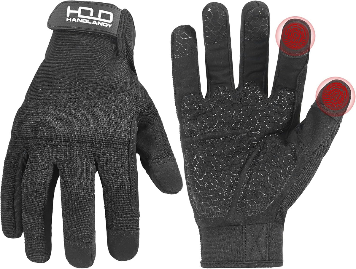 Work Gloves for Men & Women, Utility Mechanic Working Gloves Touch Screen, Flexible Gardening Gloves for Yard