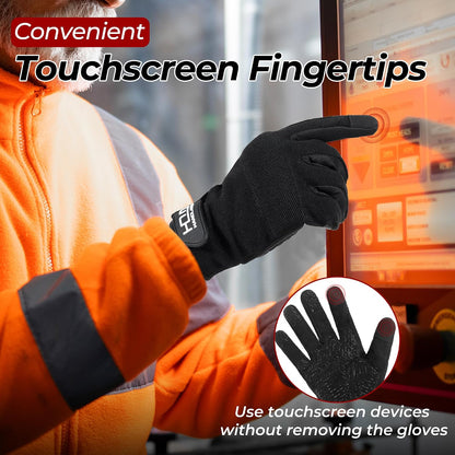 Work Gloves for Men & Women, Utility Mechanic Working Gloves Touch Screen, Flexible Gardening Gloves for Yard