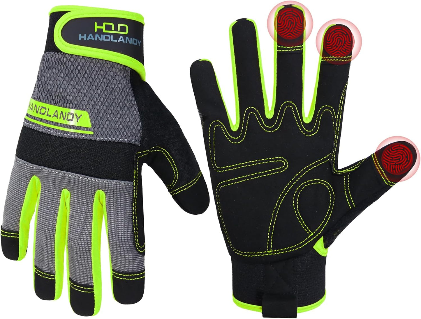 Work Gloves for Men & Women, Utility Mechanic Working Gloves Touch Screen, Flexible Gardening Gloves for Yard