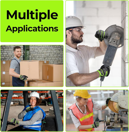 Work Gloves for Men & Women, Utility Mechanic Working Gloves Touch Screen, Flexible Gardening Gloves for Yard