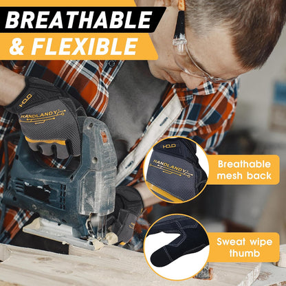 Work Gloves for Men & Women, Utility Mechanic Working Gloves Touch Screen, Flexible Gardening Gloves for Yard