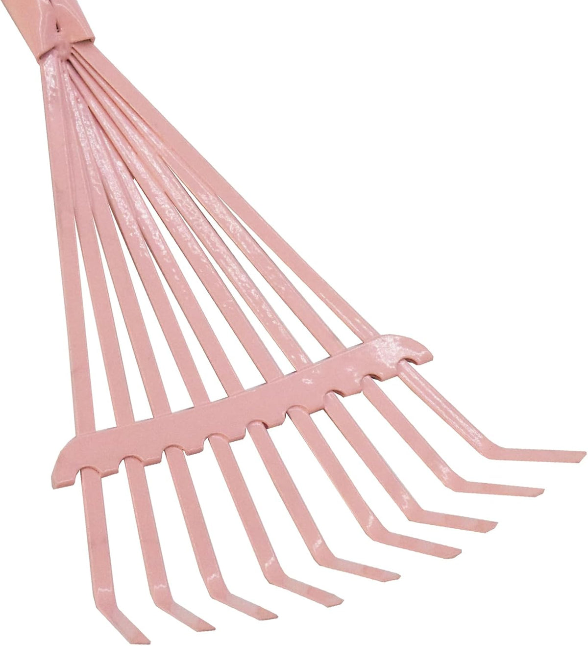 Kids Leaf Rake-Small Wooden Handle Leaf Rake with Metal Tines, 27inches /69cm Length, for Kids Enjoy Garden Cleaning Activities (Blue)