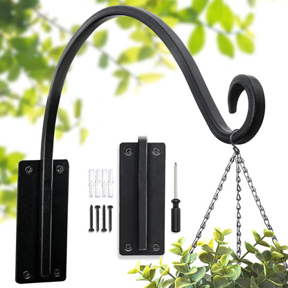 Heavy Duty Plant Hanger Bracket: 16 Inch 80 lbs Outdoor Hook