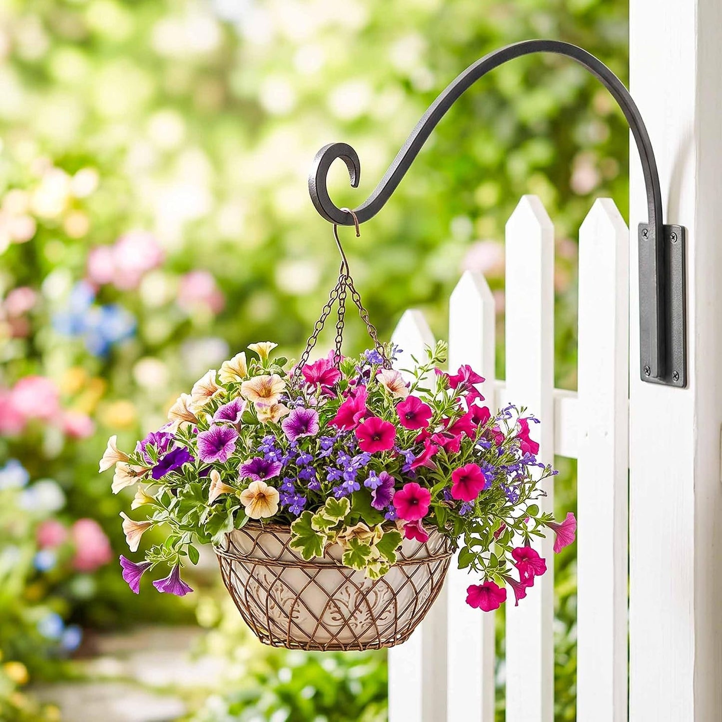 Heavy Duty Plant Hanger Bracket: 16 Inch 80 lbs Outdoor Hook