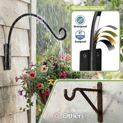 Heavy Duty Plant Hanger Bracket: 16 Inch 80 lbs Outdoor Hook